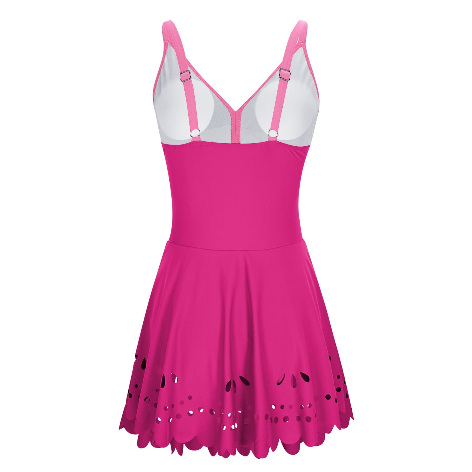 Aobny Eyelet Women's Swimsuits Tummy Control Swim Dress Swim Suits Pink Hipster Women's Bikini Swimsuits