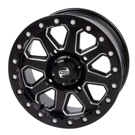 4/137 Tusk Uinta Beadlock Wheel 15x7 5.0   2.0 Milled/Black For HONDA Talon 1000R 2019-2023