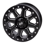 (4 Pack) 4/156 Tusk Uinta Beadlock Wheel 14x7 4.0 + 3.0 Milled/Black for Kawasaki Mule Pro-Fxt Ranch Edition Platinum 2022-2023