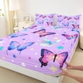 thumbnail image 3 of Castle Fairy Kawaii Flying Butterflies 4-Piece Full Size Sheets for Children Girls Boys,Dreamy Princess Bed Sheets,Cute Stars Animal Lightweight Sheet Sets,Luxury Bedroom Decor, 3 of 7