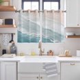 thumbnail image 2 of Beach Coastal Kitchen Curtains Short 54 Inch Length, Blue Nautical Summer Ocean Seaside Grommet Top Bedroom Living Room Curtains, Light Filtering Cafe Curtain Drapes 2 Panels Set 84''x54'', 2 of 9