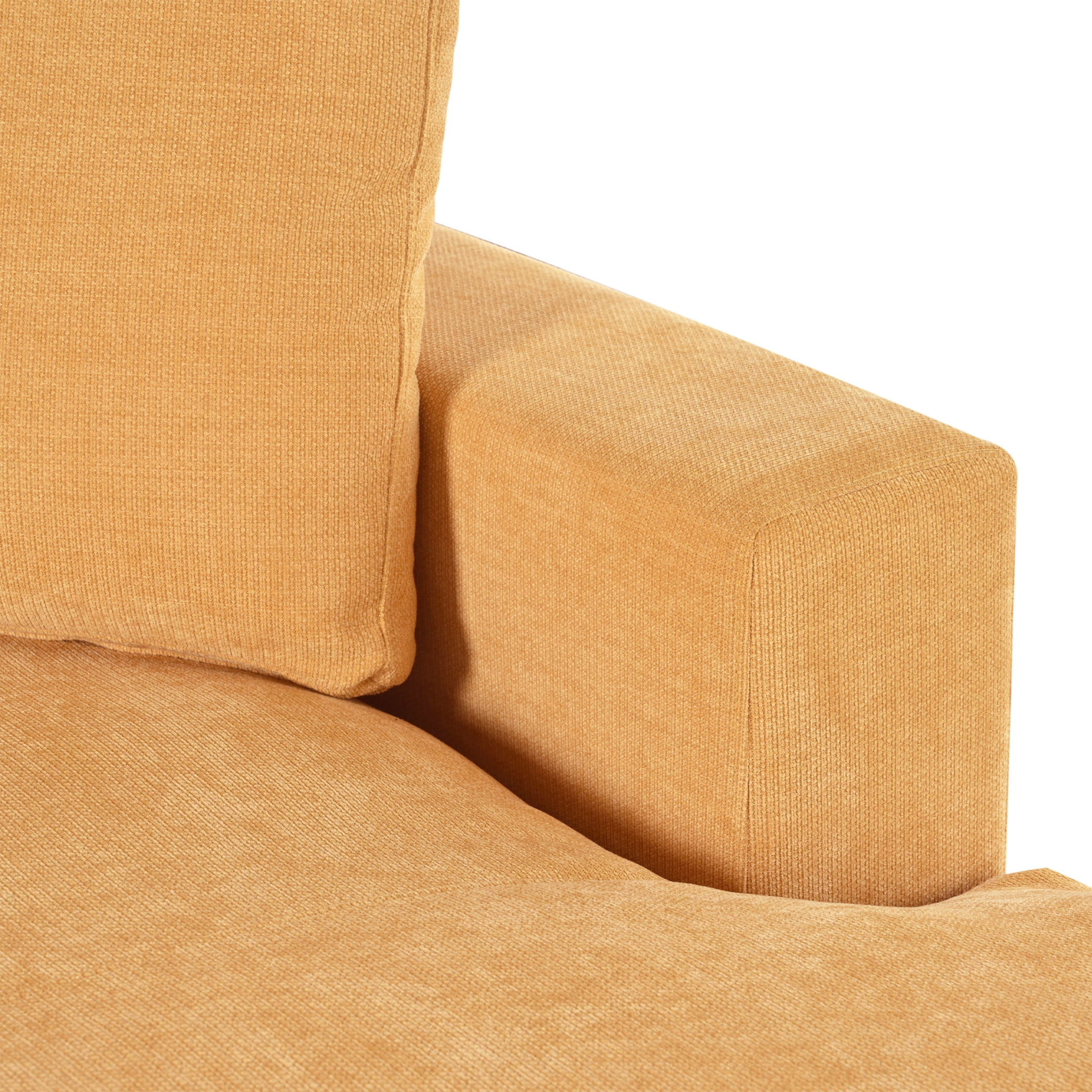 Christopher Knight Home 70.9" Classic Oversized Chaise Lounge Chair, Plush Fabric with Durable Frame, Yellow