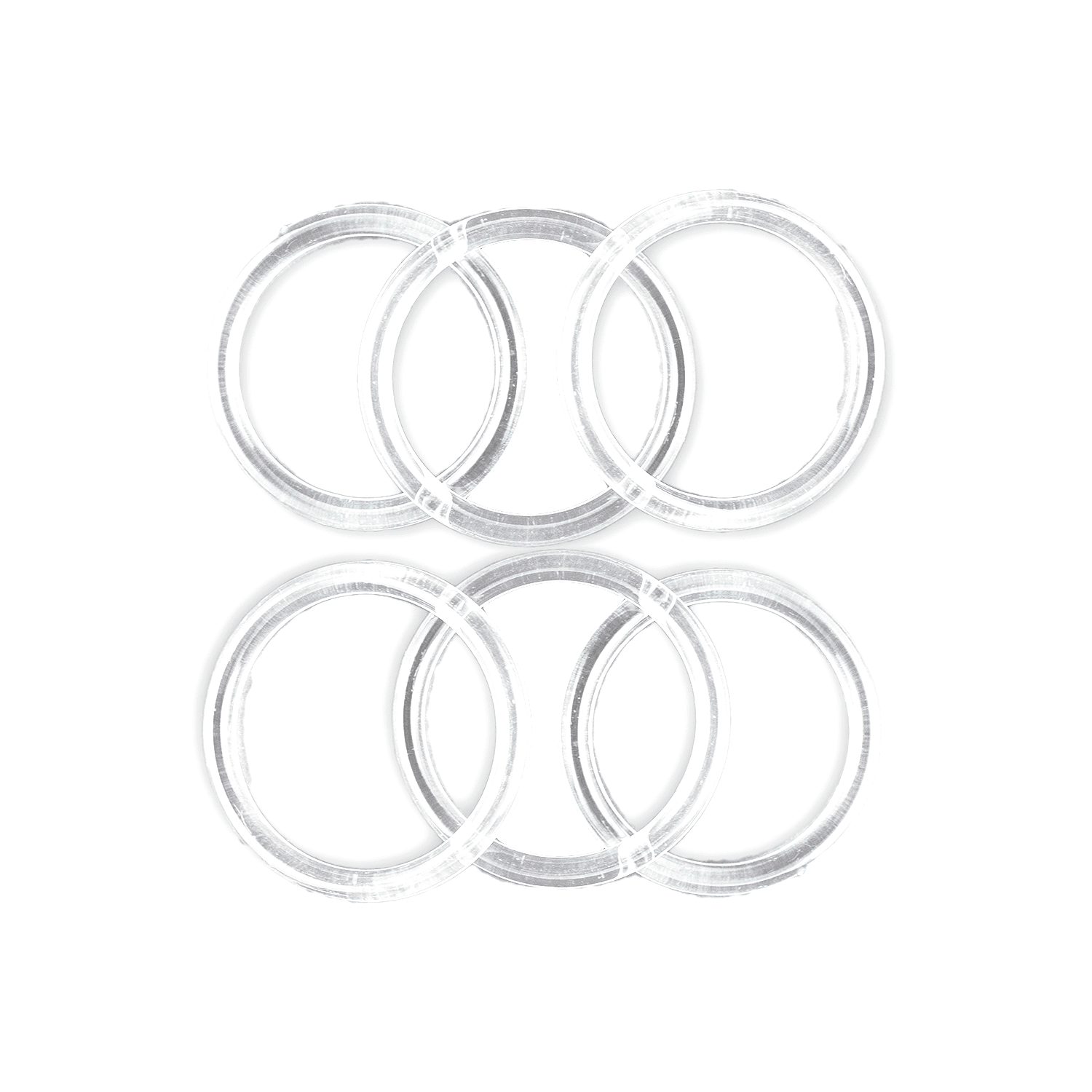 Plastic Acrylic Craft Rings (Pack of 6) Choose Color & Size 1.75, 3, 4  or 5