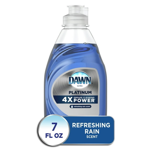 Dawn Platinum Liquid Dish Soap, Refreshing Rain Scent, 7 Fl Oz