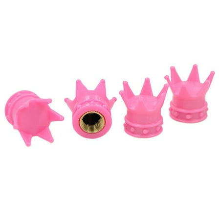 Crown Valve Caps - iLH Mallroom 4PC Crown Tire/Wheel Air Stem Valve Caps For Car Truck Hot Rod