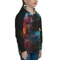thumbnail image 3 of Rocae Neon Spectrum Cat Portrait for Hoodie for Boys Sweatshirts for Teen Girls Youth Hoodie-Medium, 3 of 6