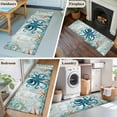 thumbnail image 4 of Hallway Runner Rug 2'x6', Coastal Octopus Long Non-slip Runner Rugs, Teal Nautical Beach Starfish Vintage Washable Outdoor Indoor Throw Floor Carpet Mat for Living Room/Bedroom/Kitchen/Office/Laundry, 4 of 9