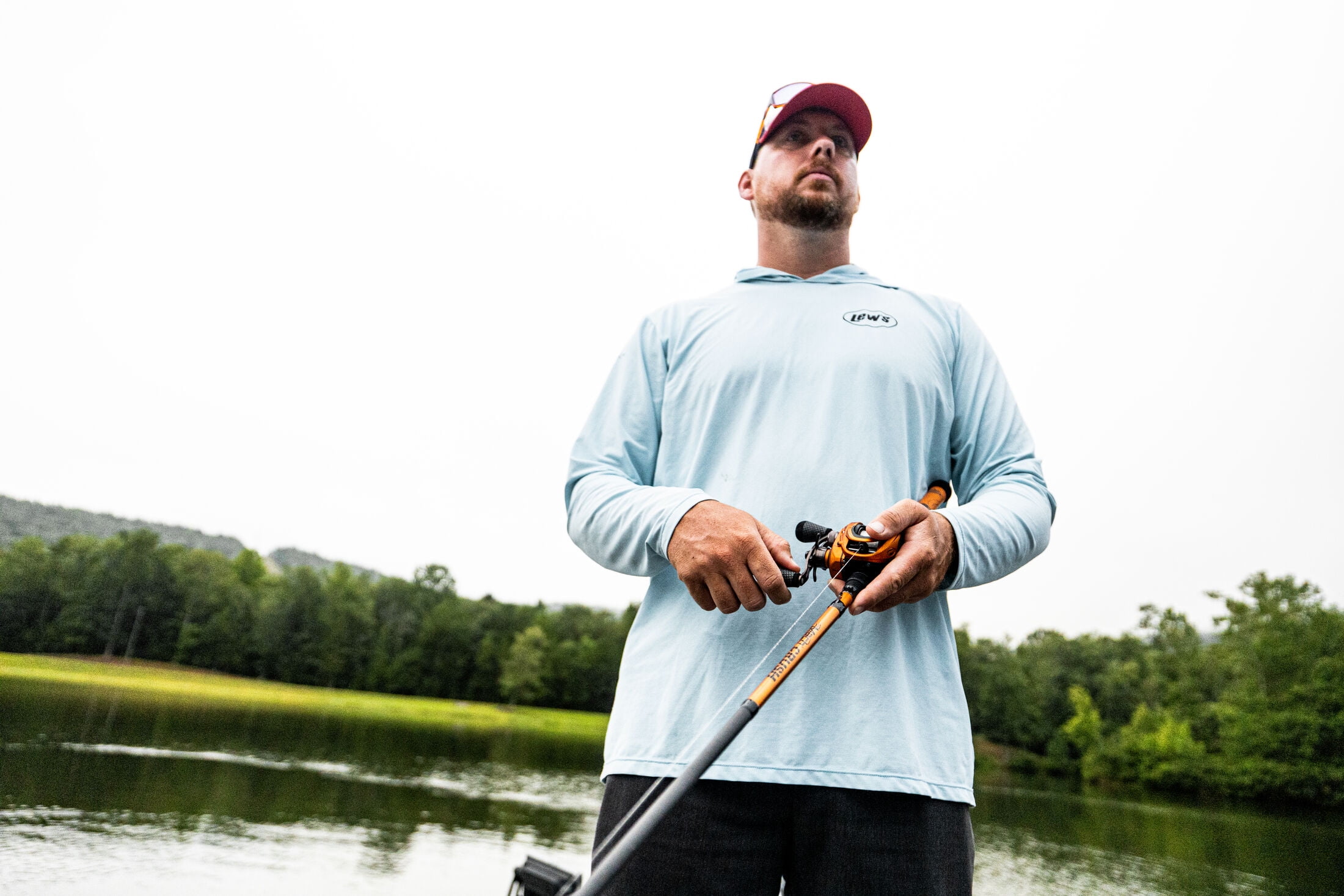 Lew's MACH Crush SLP Baitcast Reel and Fishing Rod Combo, 7-Foot 3-Inch Rod, Right-Hand Retrieve, Orange