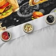 thumbnail image 4 of Homewish Fast Food Lover Black Out Curtains, Cartoon Popcorn Hamburger Pizza Curtains Pack of 2 (42x63 Each), Teens Kids Boys Girls Bedroom Curtains, Blackout Curtains Home Decor, 4 of 6