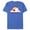 Royal Blue Heather, variant on Men's Paul Frank Ellie Rainbow  Graphic Tee Royal Blue Heather 3X Large