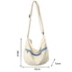 thumbnail image 5 of Bolso Bandolera Lona para Mujer Bolso Mensajero Sencillo para Viajes Y (blanco), 5 of 9