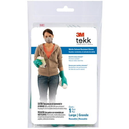 3M Tekk Protection Nitrile Gloves Large 90012T