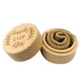 thumbnail image 1 of pitrice Rustic Wedding Wood Ring Holder Wedding Ring Bearer Box Engagement Engraving Wooden Rings Box, 1 of 6