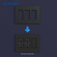 thumbnail image 2 of 3-Gang Screwless Decorative Wall Plates, Mid-Size Unbreakable Thermoplastic Faceplate Cover for Decorator Receptacle Outlet Switch, UL Listed (5 Pack, Black), 2 of 9