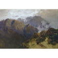 thumbnail image 2 of William Charles Piguenit 24x18 Black Ornate Framed Double Matted Museum Art Print Titled: Kosciusko (1903), 2 of 5