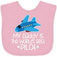 thumbnail image 3 of Inktastic Daddy is Worlds Best Pilot Airplane Childs Boys or Girls Baby Bib, 3 of 4