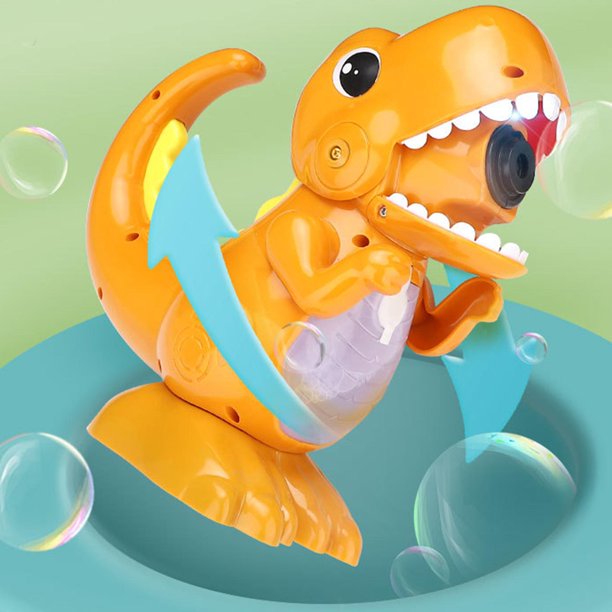 Fabricante de burbujas para , juguetes de baño para , juguete de playa, dinosaurio, juguetes de burbujas, pistola de burbujas naranja perfke juguetes para hacer burbujas