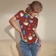 thumbnail image 3 of Balery Coffee Cups Body de cuello redondo de manga corta para mujer Tops de manga corta Tops básicos-Large, 3 of 7