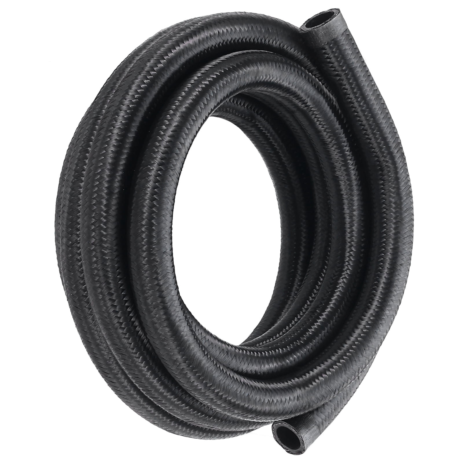 VEVOR 10AN Fuel Line Kit, 10 FT Fuel Hose Kit, 0.55" Nylon Stainless Steel Braided Fuel Line Oil/Gas/Diesel Hose End Fitting Kit, with 7 PCS Swivel Fitting Adapter Kit, Black