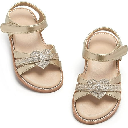 

QWZNDZGR Toddler Girl Sandals - Little Girl Easter Summer Dress Shoes Lightweight Open Toe Beach Holiday