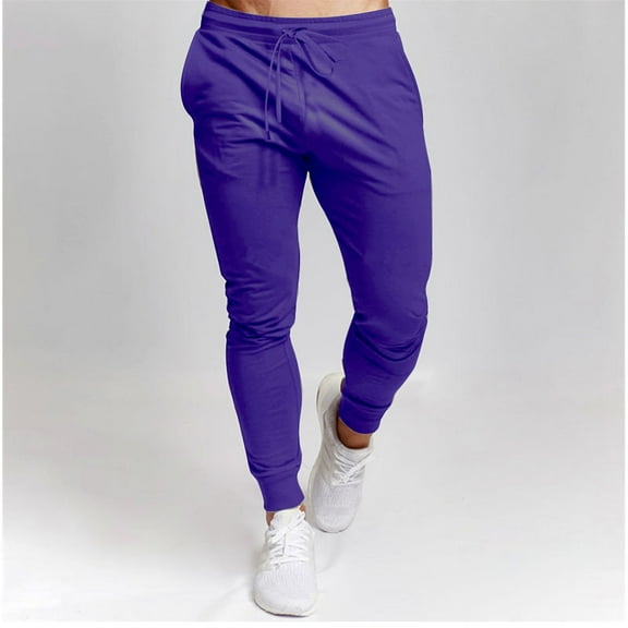 lmcalzta Sweatpants For Men Fleece Lined Drawstring Elastic Waisted Joggers With Pockets Running Gym Workout Trousers