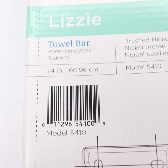 Gatco Lizzie 24 in. Wall Mounted Towel Bar in Brushed Nickel