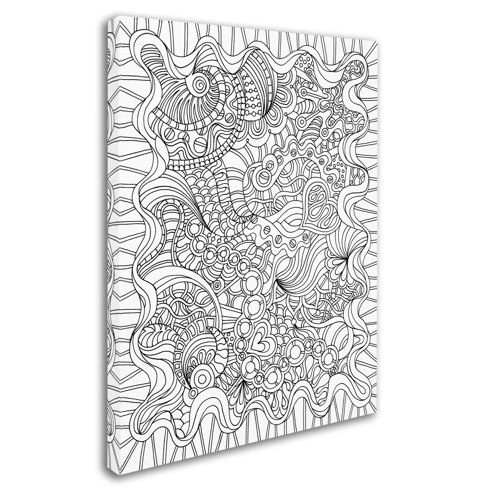 Kathy G. Ahrens 'Mixed Coloring Book 43' 14 x 19 Canvas Art