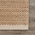 thumbnail image 6 of LR Home Natalie Quel Tan/Off-White Bordered Transitional Jute Blend Area Rug, 5' x 7'9", 6 of 10