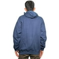 thumbnail image 4 of Fruit of The Loom Men's Fleece Zip Hooded Sweatshirt 2 Pockets Relaxed Fit Sizes S-4XL - Navy Irregular, 4 of 4