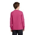 thumbnail image 2 of Port & Company PC54YLS Youth Long Sleeve Core Cotton Tees, Sangria - Large, 2 of 6