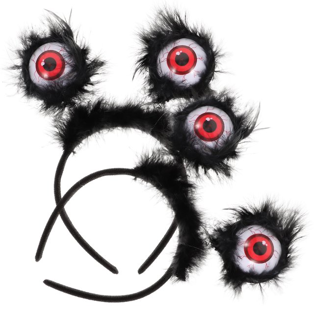 KAKOWELY 2 diademas decorativas para el cabello con forma de globo ocular para Halloween, diadema de fiesta aterradora
