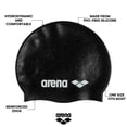 thumbnail image 3 of Gorro de natación Arena Classic, unisex, silicona reciclada, negro y multicolor, 3 of 7