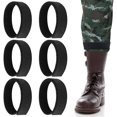 thumbnail image 1 of Visland 6 Pcs Blousons de Bottes Noirs Élastiques Réglables avec Sangle de Cheville pour Hommes et Femmes, Chasse en Plein Air, Jardinage, Randonnée, Cyclisme, Pêche, 1 of 7