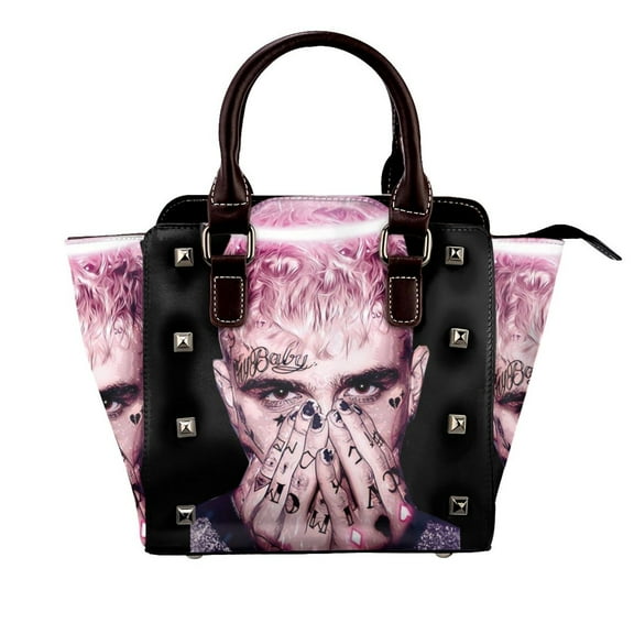 Lil Peep Handbag Leather Rivet Shoulder Bag Luxury Fashion Shopping Tote Bag Shouldbag For Women