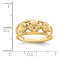 thumbnail image 4 of Solid 14k Yellow Gold Brushed and Sea life Ring Band Size 5.5, 4 of 6