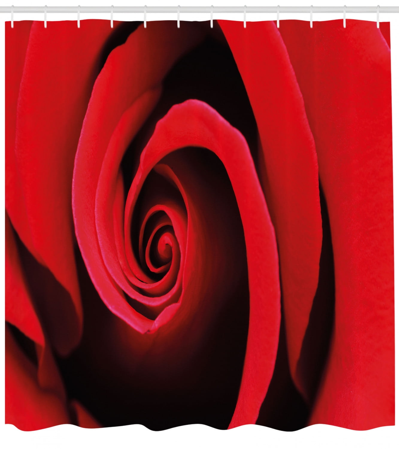 72/" Beautiful Red Rose Shower Curtain Liner Bathroom Mat Waterproof Fabric Hooks