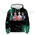 thumbnail image 3 of Sudadera con capucha con estampado 3D de Demon Slayer para niños pequeños, sudaderas de anime para niños y niñas, jerséis de dibujos animados, tops para niños, abrigos, sudadera escolar, 3 of 5