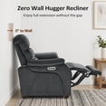 thumbnail image 4 of MCombo Zero Wall Hugger Power Recliner Loveseat for Living Room, RVs, Small Spaces, Fabric, Dark Grey, 4 of 10