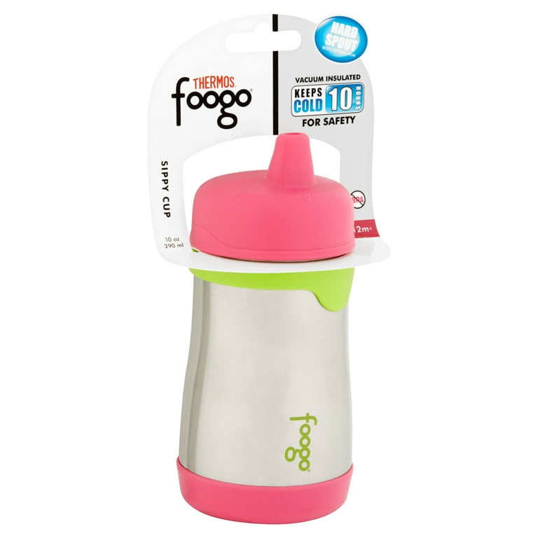 Thermos Foogo Stainless Steel Leak-Proof Sippy Cup with Hard Spout 10 oz  (More Colors) - Parents' Favorite