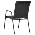 thumbnail image 4 of vidaXL Chaises de Jardin 2 Pcs Acier et Textilène Noir, 4 of 5