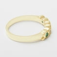 thumbnail image 5 of LBG British Made 18k Yellow Gold Natural Emerald & Diamond Womens Eternity Ring - 33 size options - Sizes 4 to 12 Available, 5 of 6
