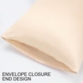 thumbnail image 5 of PiccoCasa Set of 2 Satin Pillowcases Silky Pillow Covers for Bedding Light Tan King(20"x36"), 5 of 8