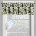 thumbnail image 4 of Ambesonne Floral Valance & Curtain, Art of Innocent White Roses, 55"x45", Olive Green Ivory and Emerald, 4 of 7