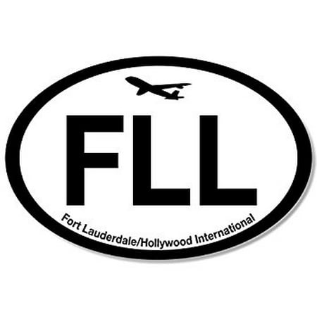 Furniture Store Fort Lauderdale Fl Oval FLL Fort Lauderdale Airport Code Sticker Decal (jet fly air hub pilot fl) 3 x 5 inch ()