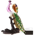 thumbnail image 4 of matashi peacock on a perch ornament, multicolored, 4 of 4