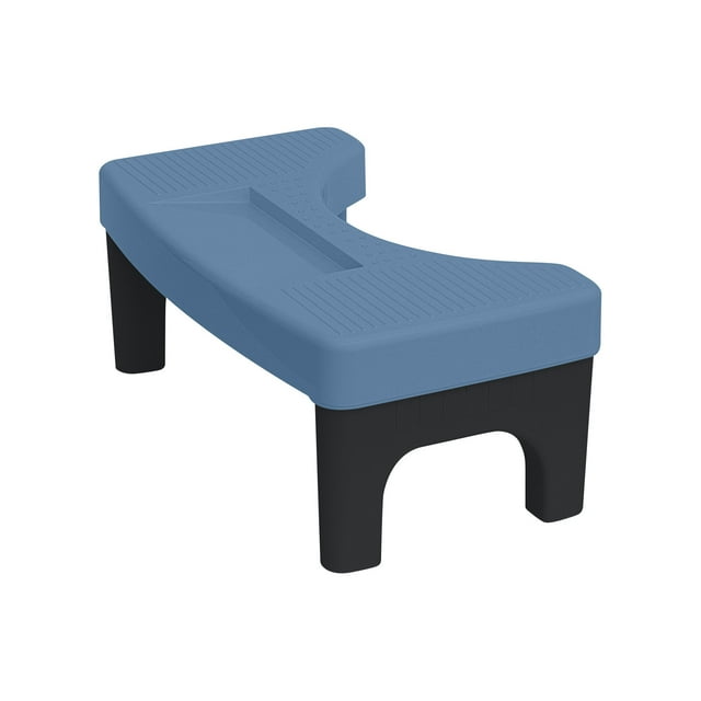 Toilet Stool Footrest for Squatting Position 6.7 in High Heavy-Duty Plastic Non-Slip Bathroom Footstool