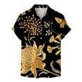 thumbnail image 1 of Chemises pour Hommes Manches Courtes Boutons Décontractés Imprimé Plage Chemise Col Rabattu Manches Courtes Blouse Chemises en Lin Manches Courtes Chemises Décontractées Manches Courtes, 1 of 3