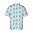 thumbnail image 3 of Picia Sea Turtle Gentle Cotton Regular Fit Short Sleeve Casual Hawaiian Shirt for Men-Small, 3 of 9