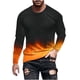 thumbnail image 2 of Blusas y camisas de manga larga con cuello redondo para hombre, blusa informal de manga larga con cuello redondo y estampado., 2 of 3