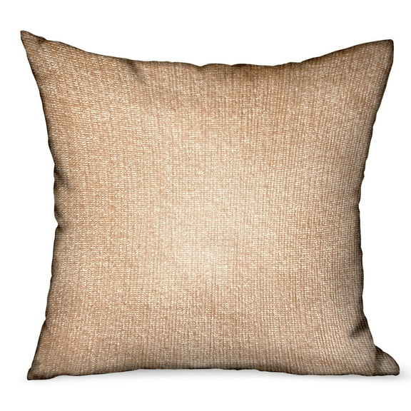 Plutus Brands Plutus Lush Sepia Off White Solid Luxury Outdoor/Indoor Throw Pillow, 12L x 20W